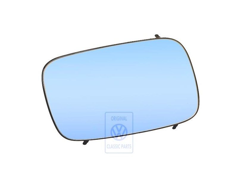 VW Original Spiegelglas (Plan) Mit Trägerplatte - 358857522