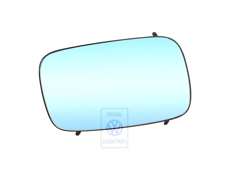 VW Original Spiegelglas (Plan) Mit Trägerplatte - 358857522B