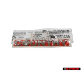 VW Original COUNTRY Hinten Schriftzug Emblem Logo Chrom - 374853687A