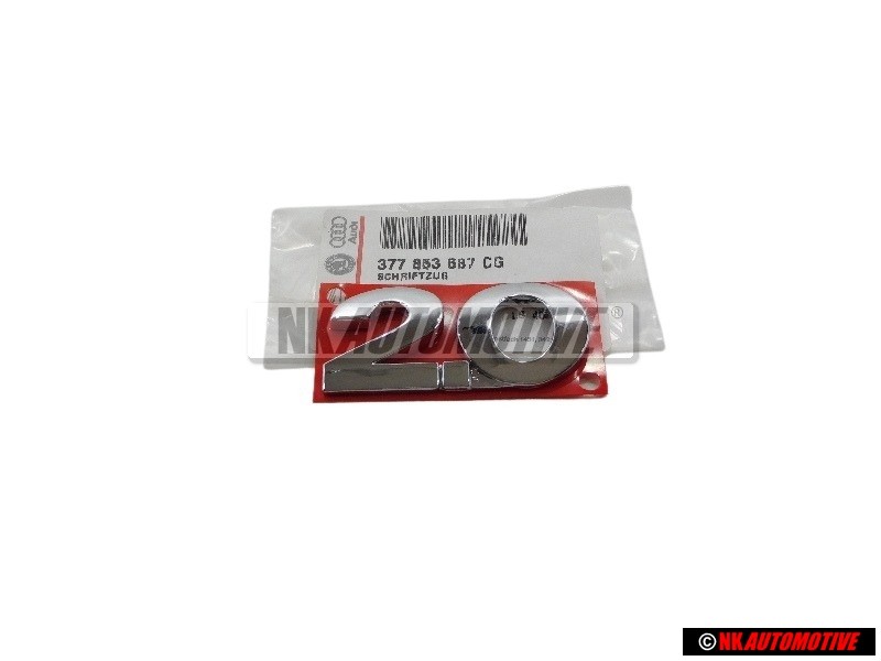 VW Original 2.0 Hinten Schriftzug Emblem Logo Chrom - 377853687CG