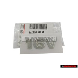 VW Original 16V Hinten Schriftzug Emblem Logo Chrom - 377853687CP