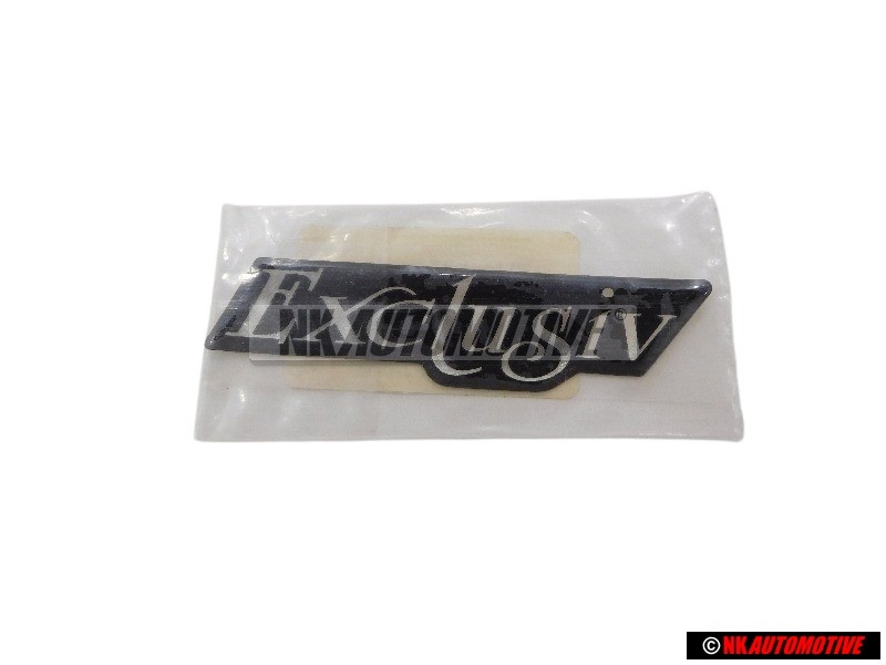 VW Original EXCLUSIV Seite Schriftzug Emblem Logo Schwarz Chrom - 3A0853675C Z10