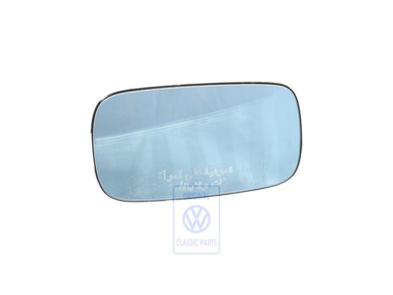 VW Original Spiegelglas (Konvex) Mit Trägerplatte - 3A1857522