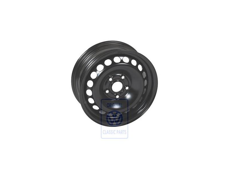 VW Original Stahlfelge Ralleyschwarz - 3B0601027D 03C
