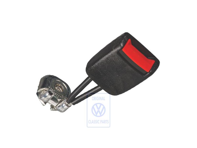 VW Original Gurtschloss Satinschwarz/Feuerrot - 3B0857740A FCN
