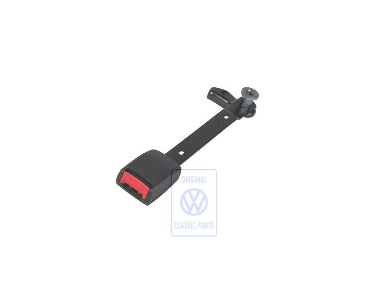 VW Original Gurtschloss Satinschwarz/Feuerrot - 3B0858471D FCN