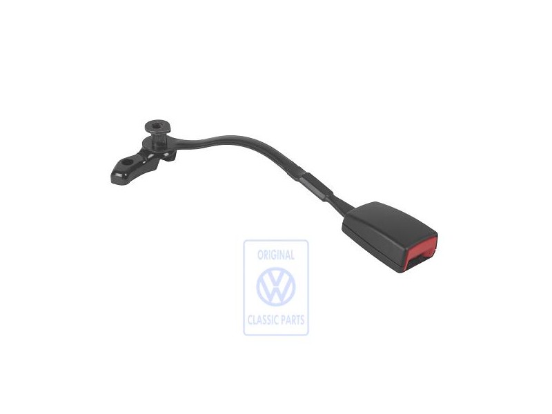 VW Original Gurtschloss Satinschwarz/Feuerrot - 3B0858471P FCN