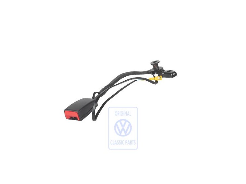 VW Original Gurtschloss Satinschwarz/Feuerrot - 3B0858472K FCN