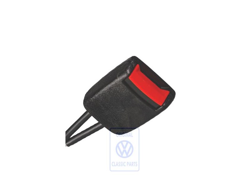 VW Original Gurtschloss Satinschwarz/Feuerrot - 3B0858472P FCN