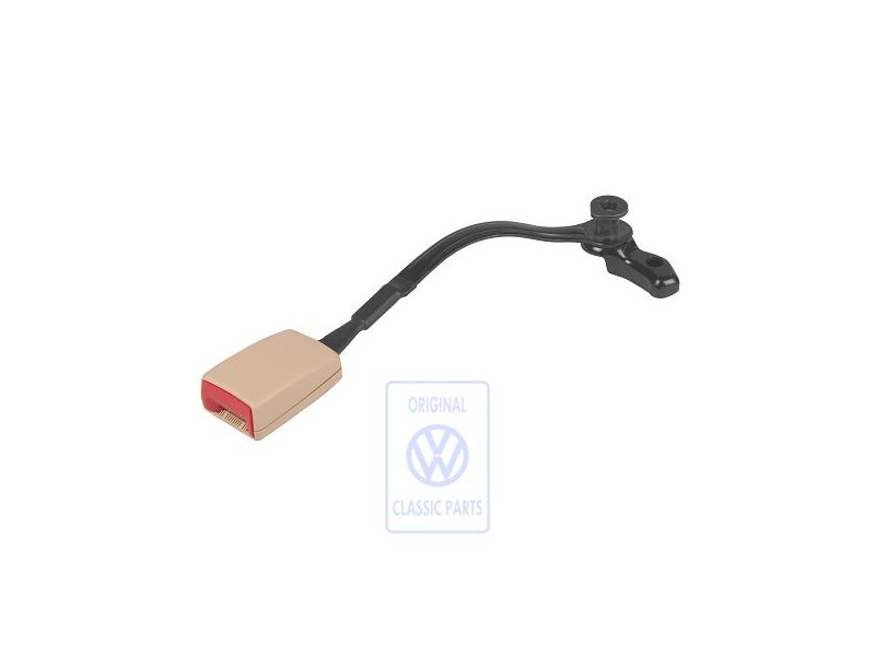 VW Original Gurtschloss Sonnenbeige/Feuerrot - 3B0858472P PNE