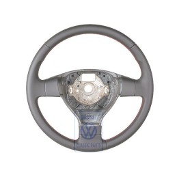 VW Original Lenkrad (Leder) Satinschwarz/Flashrot - 3C0419091AGZQM