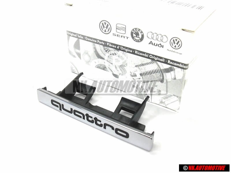 Audi Original QUATTRO Vorne Kühlergrill Emblem Schriftzug Chrom - 8L0853736 2ZZ