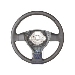 VW Original Lenkrad (Leder) Schwarz/Teak/Schwarz - 3C0419091AKWDE