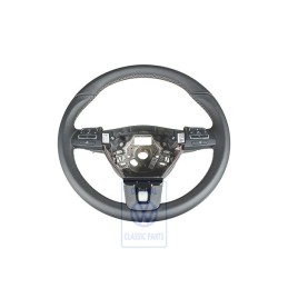 VW Original Multifunktionslenkrad (Leder) Schwarz/Nougat - 3C8419091AMBFB