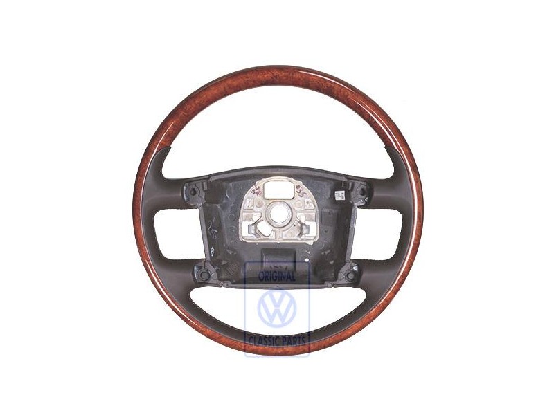 VW Original Lenkrad (Holz/Leder) Naturbraun/Nussbaum - 3D0419091ABNKN