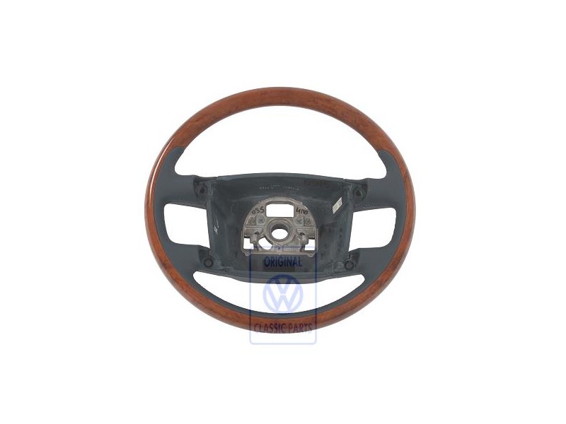 VW Original Lenkrad (Holz/Leder) Navyblue/Eukalyptus - 3D0419091ABQSD
