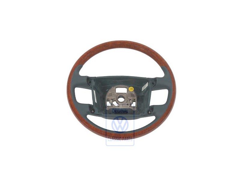 VW Original Lenkrad (Holz/Leder) Petrol/Eukalyptus - 3D0419091ABQSF