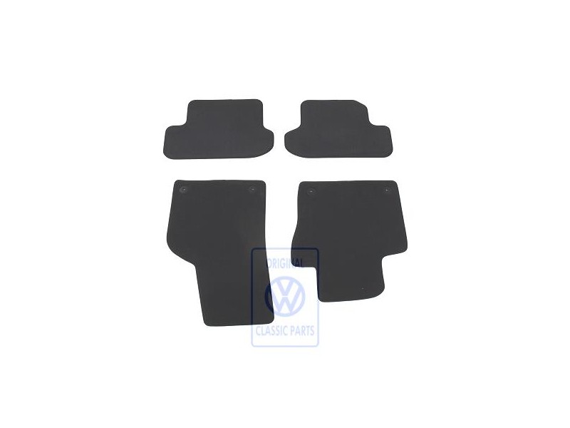 VW Original 1 Satz Fussmatten Titanschwarz/Schwarz - 5C1863011C EOM