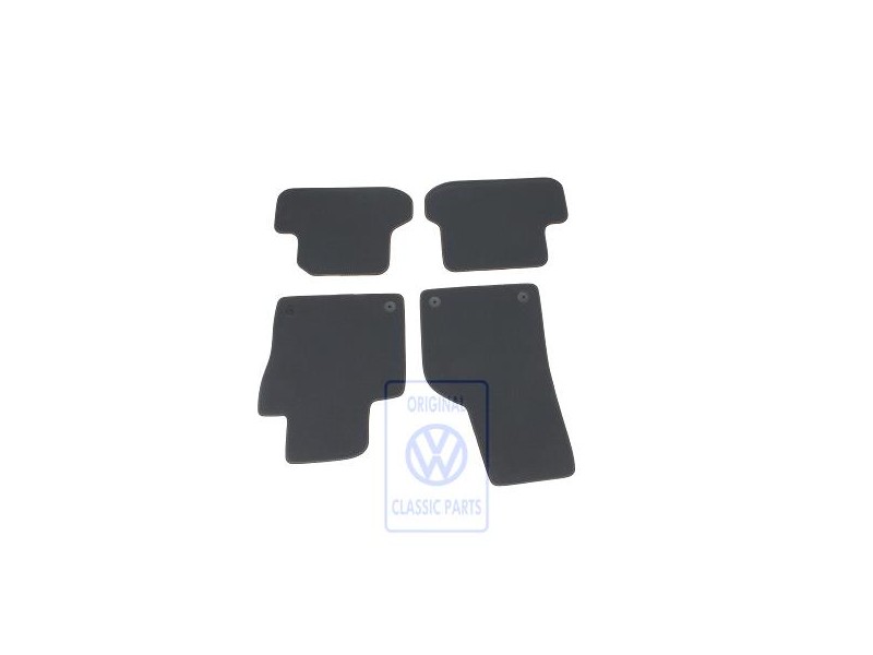 VW Original 1 Satz Fussmatten Schwarz/Schwarz/Curry - 5C1863011C KXX