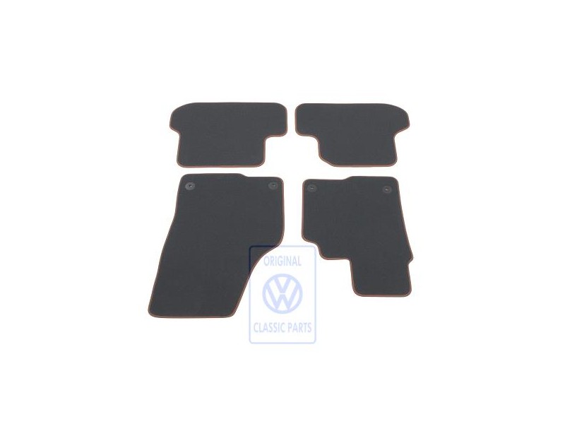 VW Original 1 Satz Fussmatten Titanschwarz/Amberbraun - 5C2863011B ADF