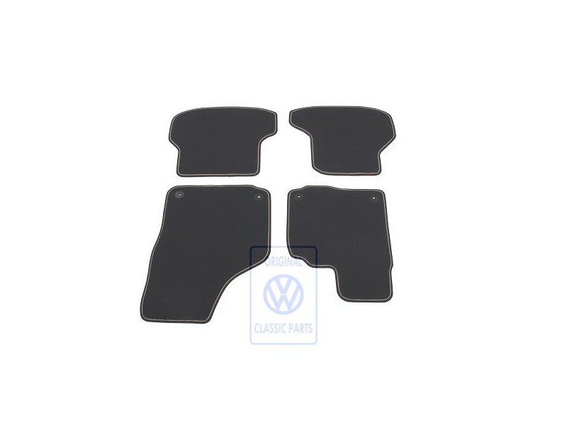 VW Original 1 Satz Fussmatten Titanschwarz/Pepperbeige - 5K7863011C VIR