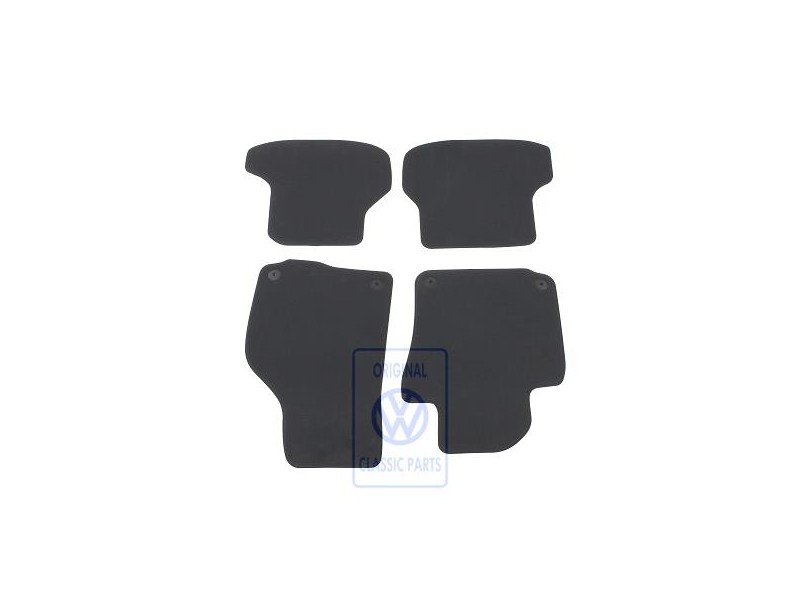 VW Original 1 Satz Fussmatten Titanschwarz/Schwarz - 5K7863011 EOM