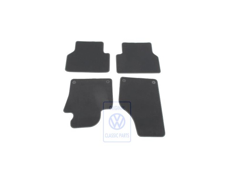 VW Original 1 Satz Fussmatten Schwarz/Silbergrau - 5N1863011D RII