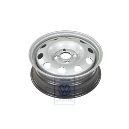 VW Original Stahlfelge Chromfarben-Metallic - 6E0601027A 091