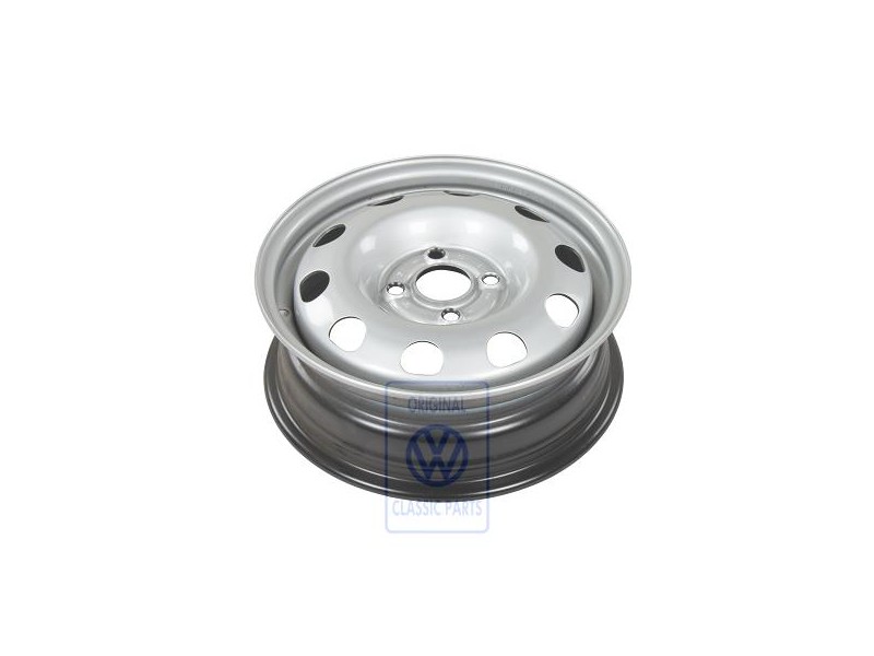 VW Original Stahlfelge Chromfarben-Metallic - 6E0601027A 091
