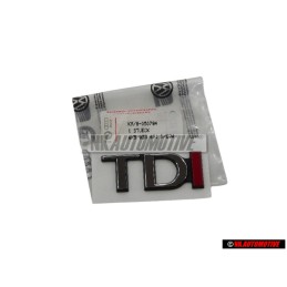 VW Original TDI Hinten Schriftzug Emblem Logo Chrom Rot - 6K5853691D EQW