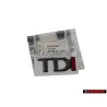 VW Original TDI Hinten Schriftzug Emblem Logo Chrom Rot - 6K5853691D EQW