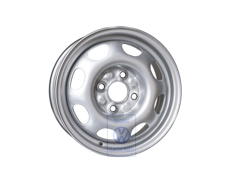 VW Original Stahlfelge Chromfarben - 6N0601025A 091