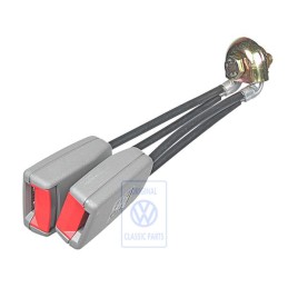 VW Original Doppelgurtschloss Flanellgrau/Feuerrot - 6N0857488 FCP