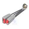 VW Original Doppelgurtschloss Flanellgrau/Feuerrot - 6N0857488 FCP