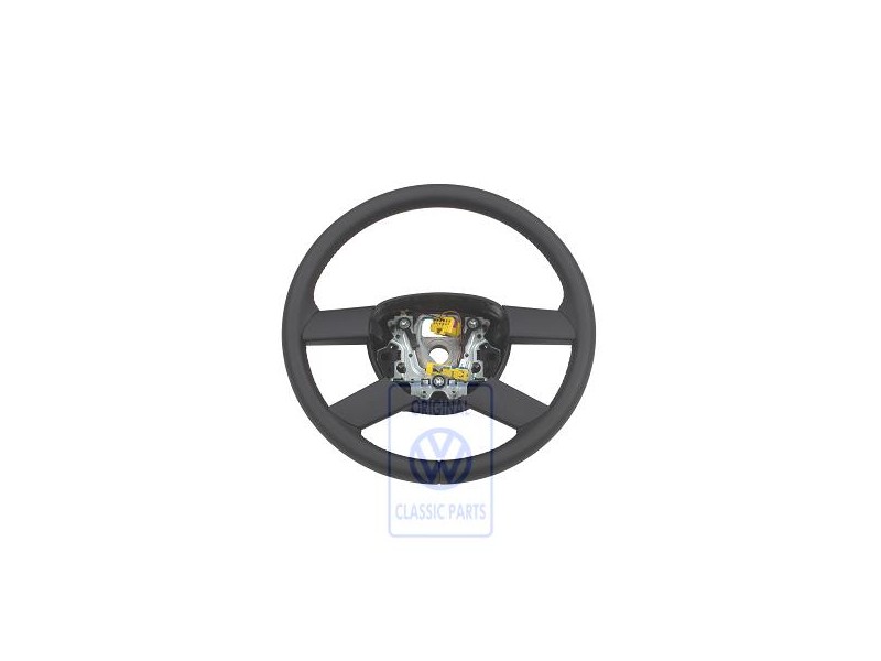 VW Original Lenkrad (Leder) Schwarz/Orbitblue - 6Q0419091M HCC