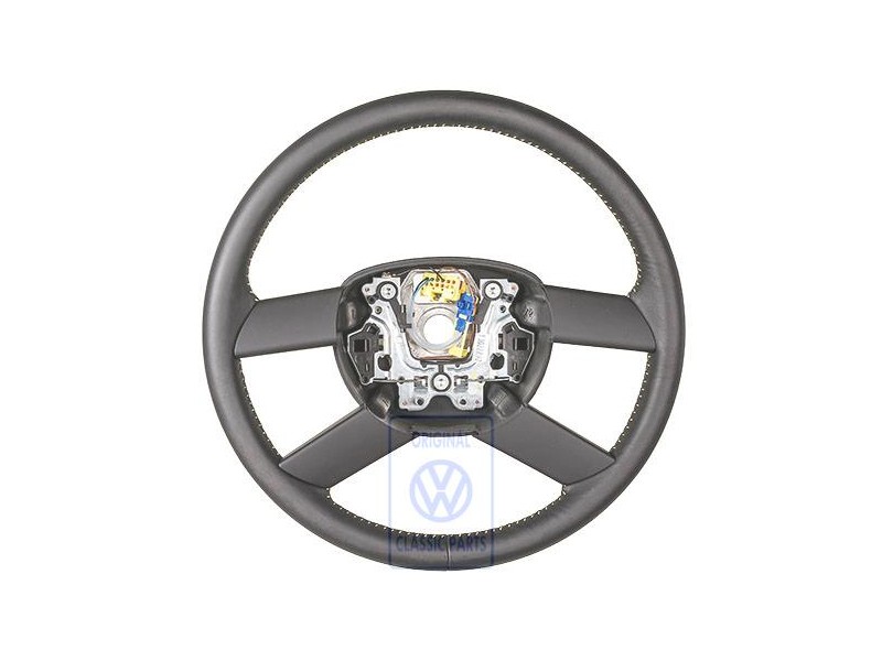 VW Original Lenkrad (Leder) Schwarz/Yellow - 6Q0419091M HUW