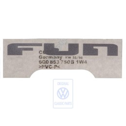 VW Original Folienschriftzug Silber - 6Q0853750B 1W4