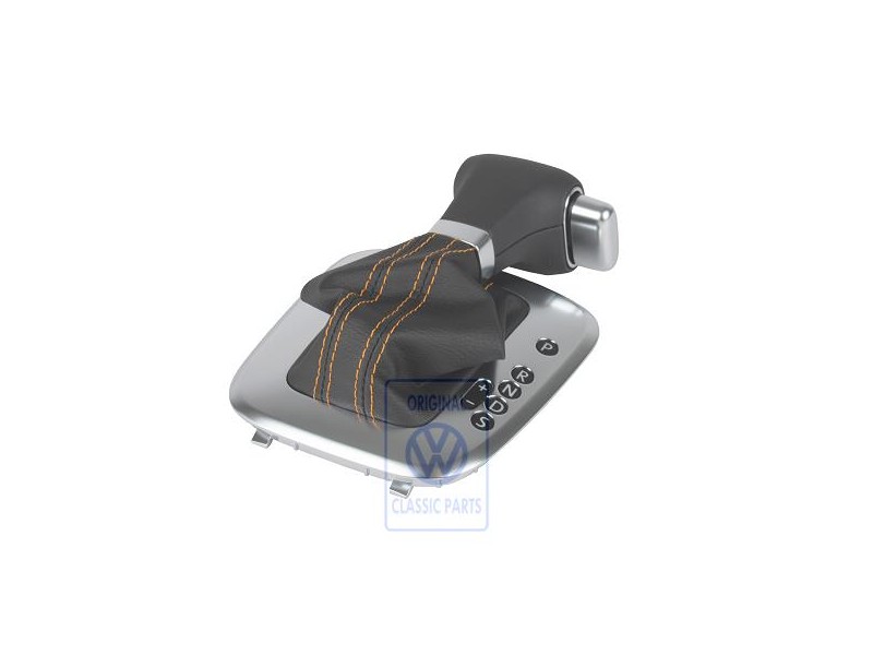 VW Original Schaltabdeckung Schwarz/Orange - 6R2713203E S0D