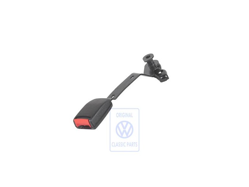 VW Original Gurtschloss Satinschwarz/Feuerrot - 6X0858472A FCN