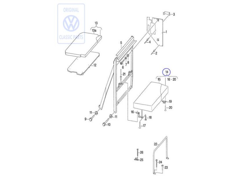 VW Original Bettpolster - 701070246C