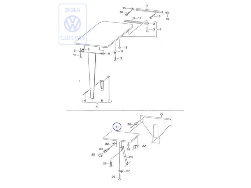 VW Original Tischplatte - 701070300F