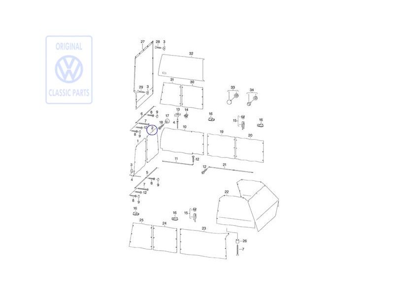 VW Original Gardine Für Rückblickscheibe - 701070400M