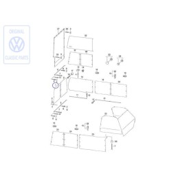 VW Original Gardine Für Rückblickscheibe - 701070400S