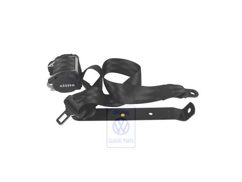 VW Original Dreipunkt-Sicherheitsgurt Satinschwarz - 703857815A 01C
