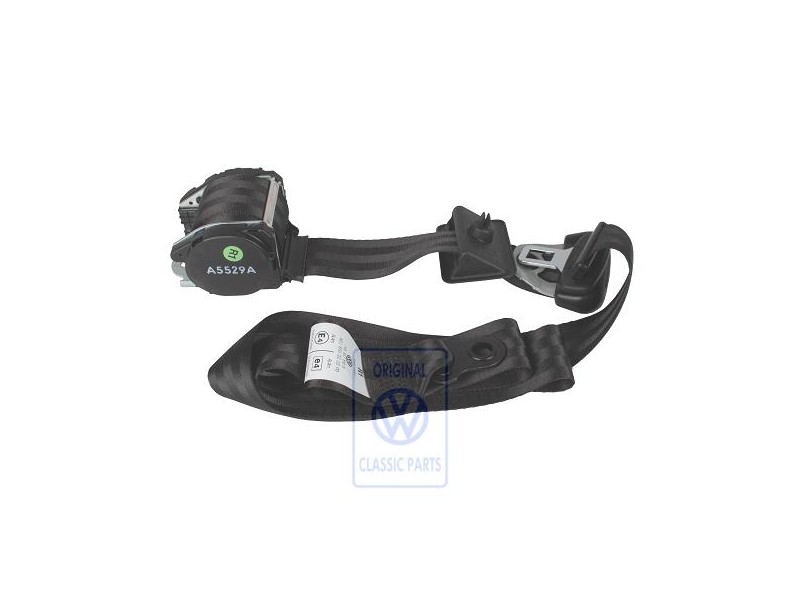 VW Original Dreipunkt-Sicherheitsgurt Satinschwarz - 705857812D 01C