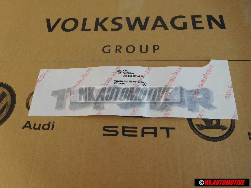 VW Original Folienschriftzug Silber - 7D0853687A 7PQ