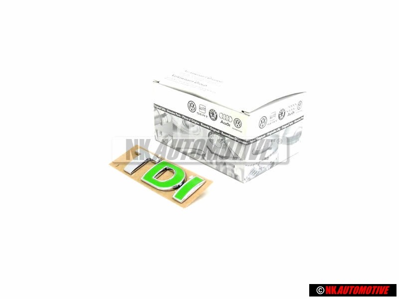 VW Original TDI Hinten Schriftzug Emblem Logo Chrom Grün - 3B0853675ACKKH