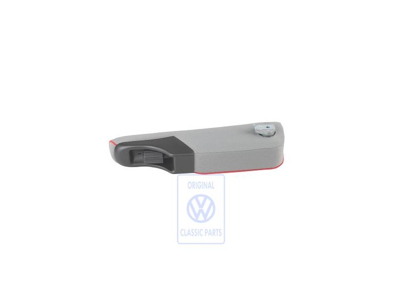 VW Original Armlehne (Stoff) Flanellgrau/Rot - 7D0881082R PAP