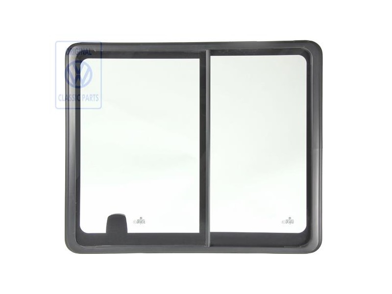 VW Original Schiebefenster Komplett Satinschwarz - 7D5847711C 01C