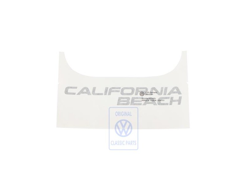 VW Original Folienschriftzug Diamantsilber (Dunkel) - 7E8854433 9ZD